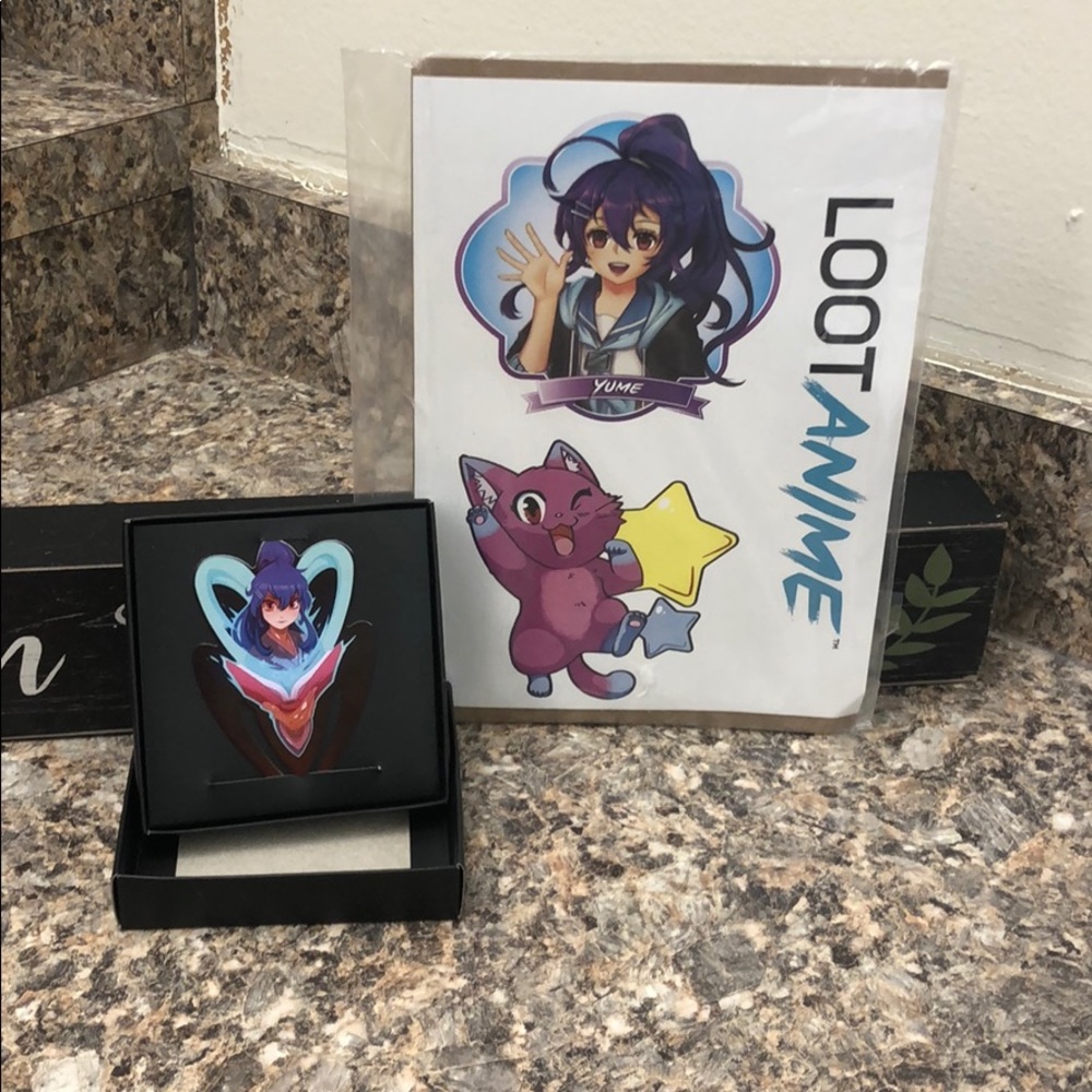 Yume book mark and yume loot anime stickers